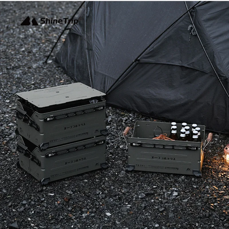 Outdoor Storage Box Camping Open Box Multifunctional Aluminum Alloy Folding Tactical Box Combination Splicing  Accessories