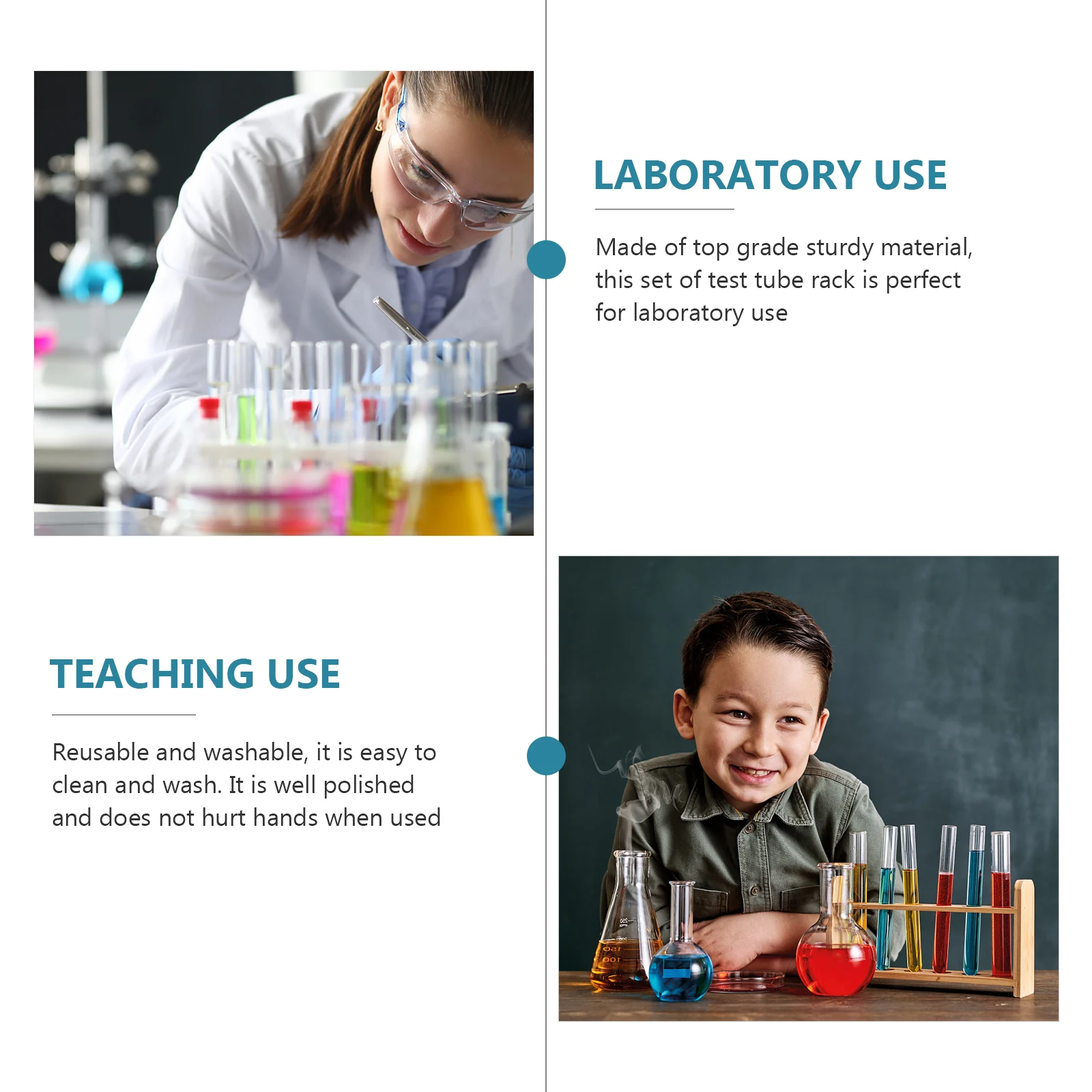 

3pcs Test Tube Rack Tube Organizer Lab Storage Shelf Reusable Washable Rack For Test Tubes Holder Container