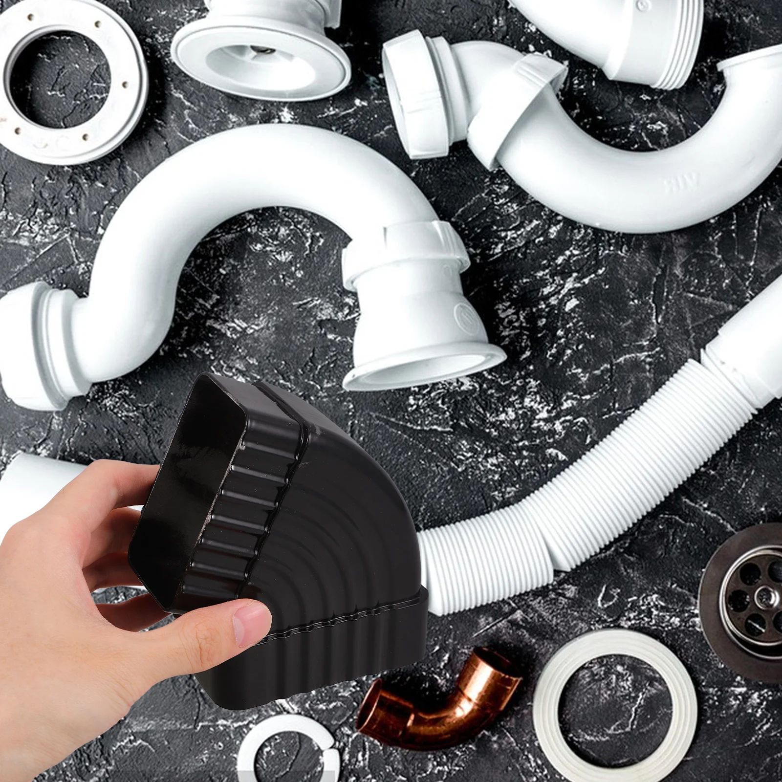 Rainwater Pipe Gutter Parts Accessory Downspout Adapter Diverter Connector for Drainage Aluminum Alloy