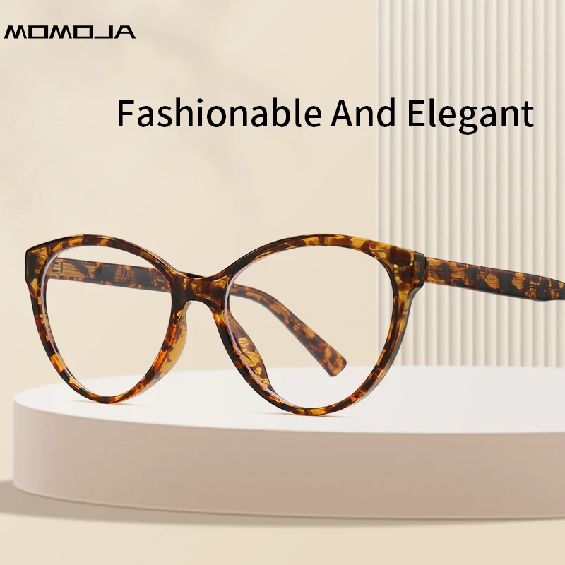 

MOMOJA New Women's Fashion TR Cat Eye Glasses Blue Light Blocking Eyeglasses Frames Optical Prescription Comfort Glasses OZC94