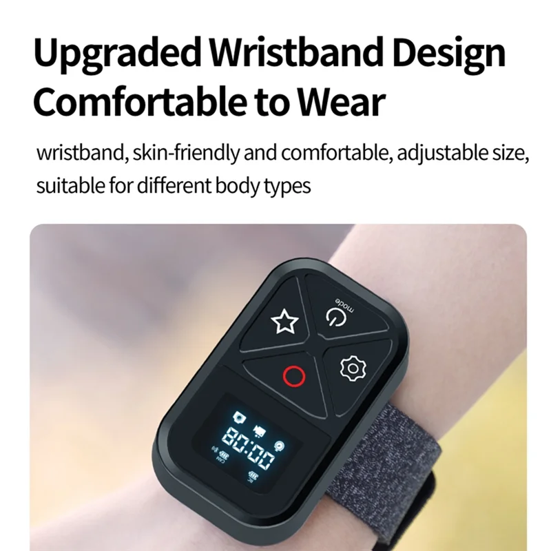 

Hot-Smart Wireless Remote Control Waterproof Camera Controller For Go Pro Hero 8/9/10 MAX Remote Bluetooth-Compatible Black