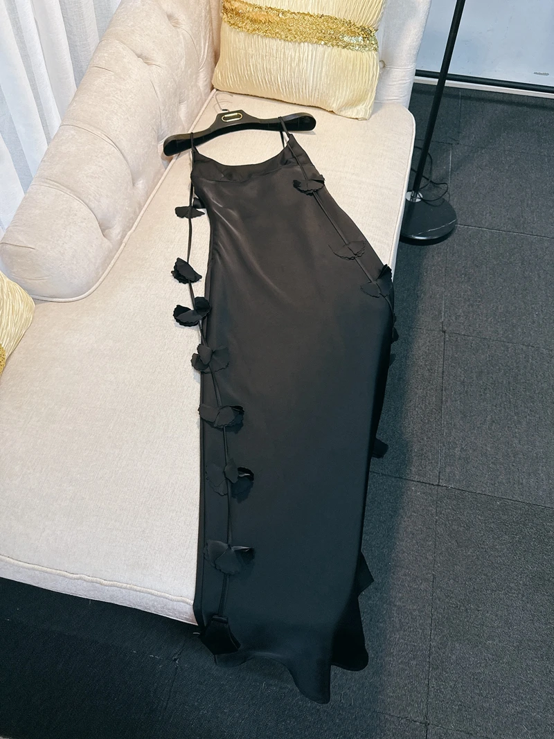 레트로 슬레 새틴 플로럴 프린트 여름 발 슬립 드 스무스 드라 바이온 바이브스 하이 웨이스트 폴리에스터 노 스트레치 지퍼