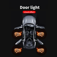 4pcs Door Light Logo LED Projector Car Door Step Courtesy Welcome Lights Cute Pattern Girl Gift Projection Light Festive Atmosphere Door Night Light 7