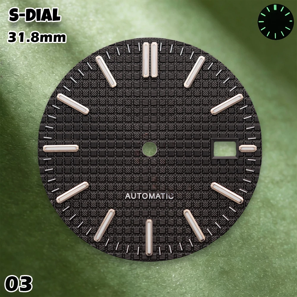 

NH Dial 31.8mm S Logo Oak Dial Fit NH35/NH36/7S/4R Japanese Movement Green Luminous High Quality Watch Modification Accessories