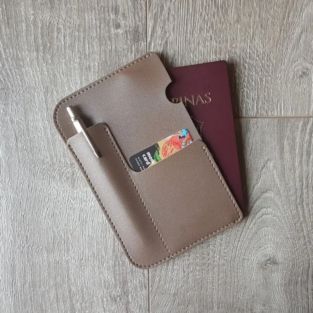 Multiple Card Slots Passport Holder Wallet Solid Color Ultra-thin Portable Passport Bag Multi-card Holders Lightweight