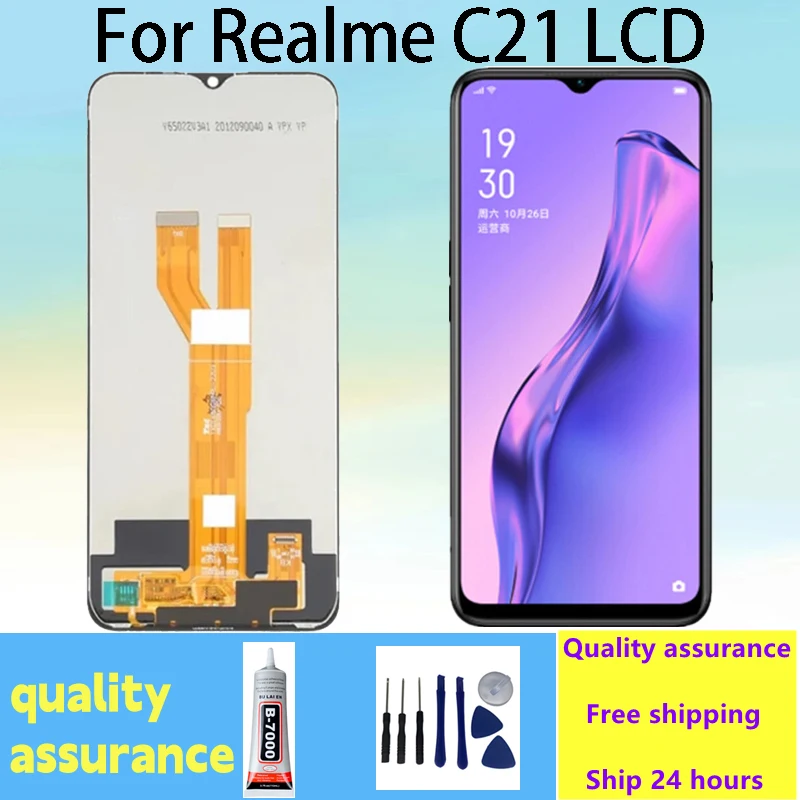 

6.5 inch C21 Display For Realme C21 LCD Display Touch Screen Digitizer Assembly Realme C21 LCD RMX3201 Touch Screen Replacement