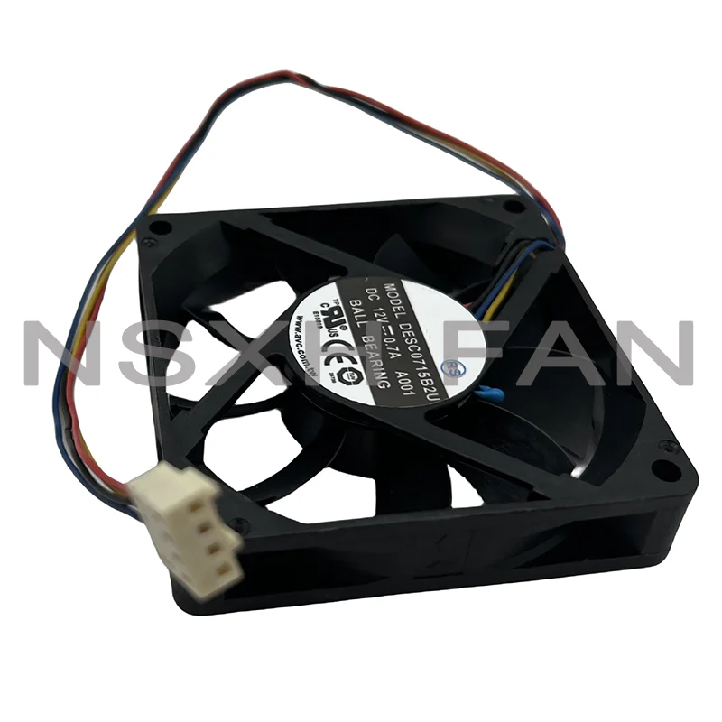 Ventilador de refrigeração da CPU do computador original, 7cm para A7015 45RB 3AN C1 DF0701512RFUN, 12V, 0.6A, 70x70x15mm, DESC0715B2U