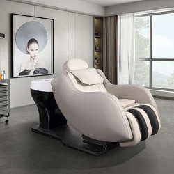 Meuble de Lavage à Contre-Courant Électrique Confortable pour Salon de Coiffure, Lit de Énergie, Chaise de Shampoing avec Filles