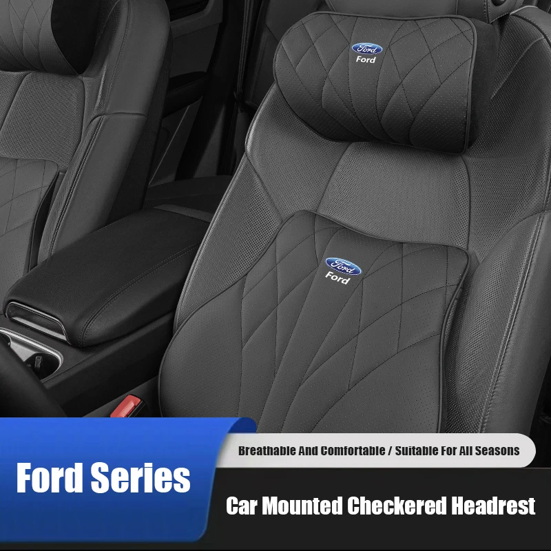 Автомобильная подушка для шеи из пены с эффектом памяти, защитная подушка для поясничной спинки для Ford S MAX Ranger Focus Fiesta Mondeo Kuga Mustang Escort KA