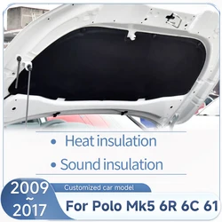 Car Sound Insulation Mat For Volkswagen Polo Mk5 6R 6C 61 2009~2017 VW Vento Ameo Polo Vivo Skoda Rapid Covers Carro Accessories