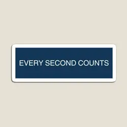 Every Second Counts Magnet Kids Magnetic Refrigerator Home Toy Funny Baby Cute Stickers for Fridge Organizer Children Holder