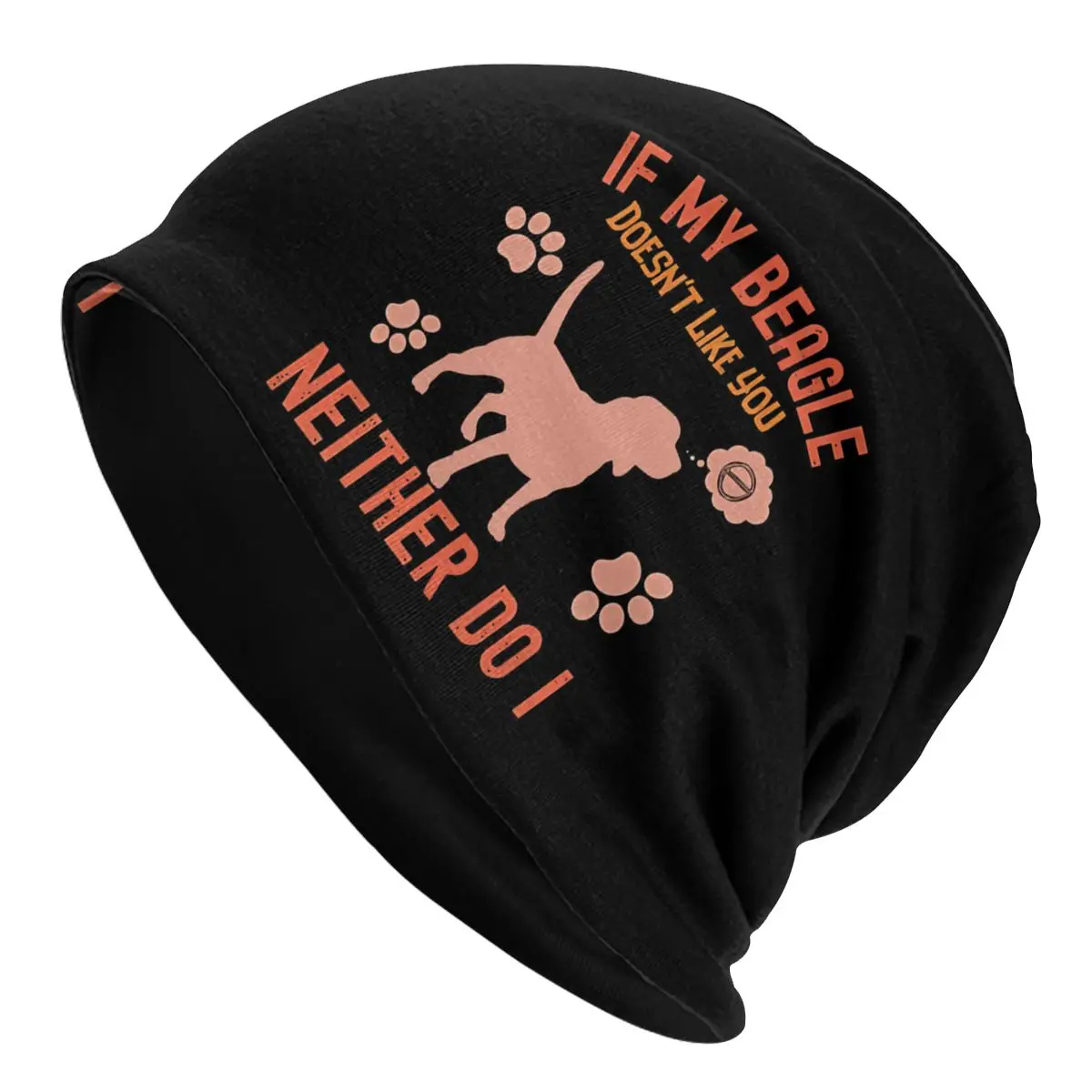 Beagle Dog Fashion Thin Hats Doesn't Like You Neither Do I Beagle Aesthetic Bonnet Special Skullies Beanies Caps