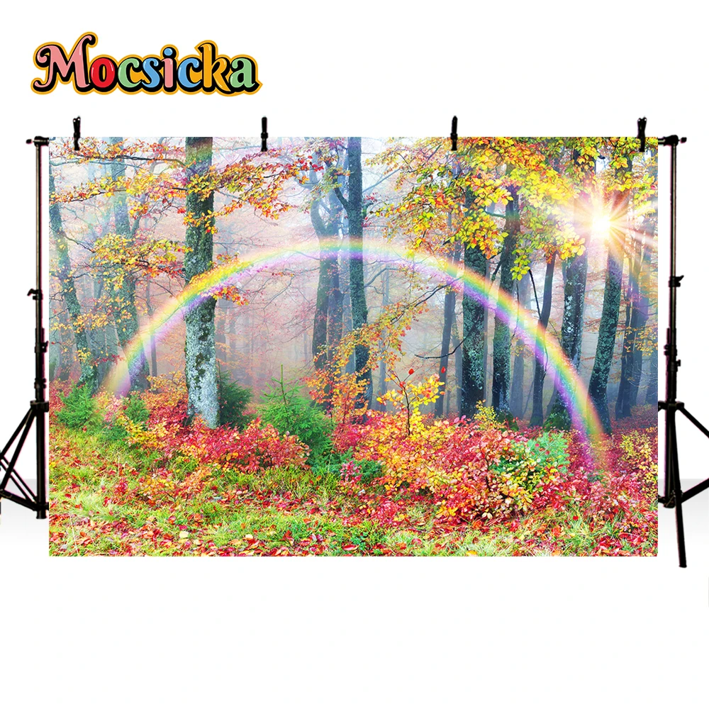 Autumn Forest Series Kids Photography Backgrounds Halloween Fall Leaves Portraits Portraits Baby Photo Banner Holiday Background