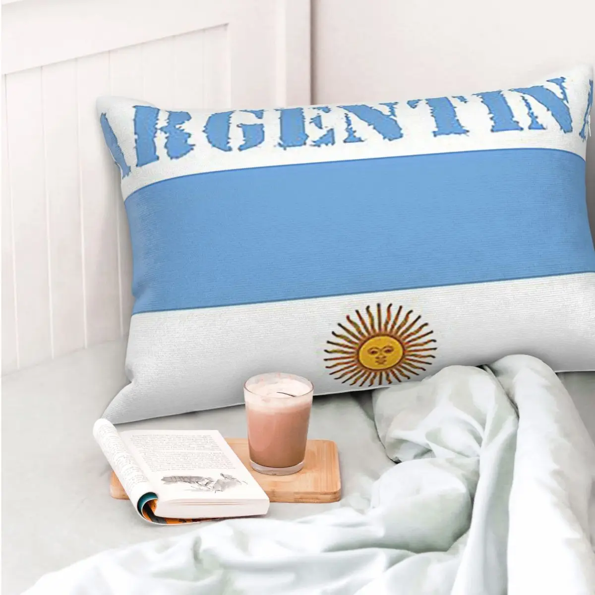 Argentina Flag Rectangle Pillowcase Cushion Cover Decorative Bedroom Bed Home Comfort Throw Pillow