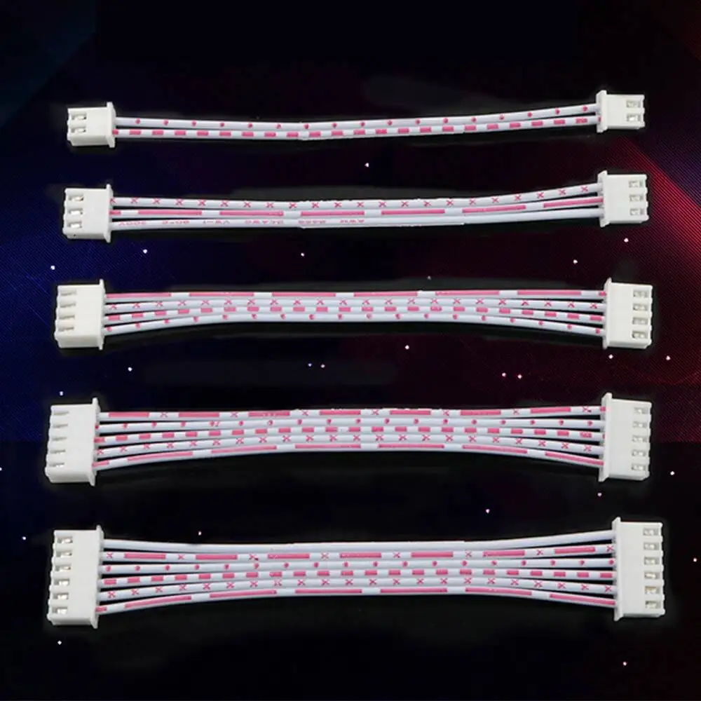 10pcs XH2.54 Red White Cable Two Head Connector Wire Terminal Electric Wiring 2P/3P/4P/5P/6P 10cm/20cm/30cm