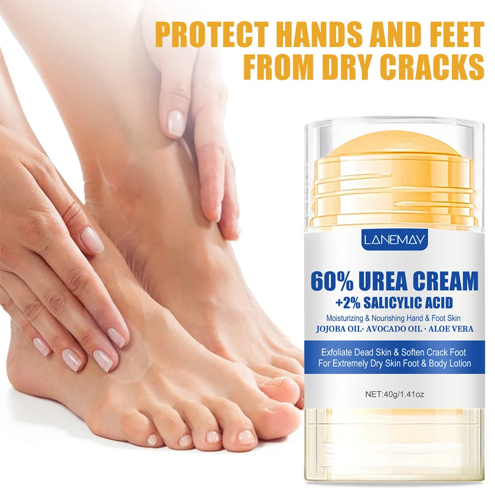 40g Anti Cracked Foot Cream 60% Urea Ultra-hydrating Aloe Vera Avocado Exfoliation Foot Heel Skin Care Moisturizing Nourish