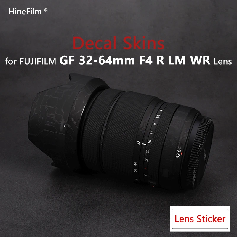 Fuji GF32-64F4 Lens Stickers GF32-64 Premium Decal Skin for FUJIFILM Fujinon GF 32-64mm f/4R LM WR Lens Wrap Cover Film 32-64