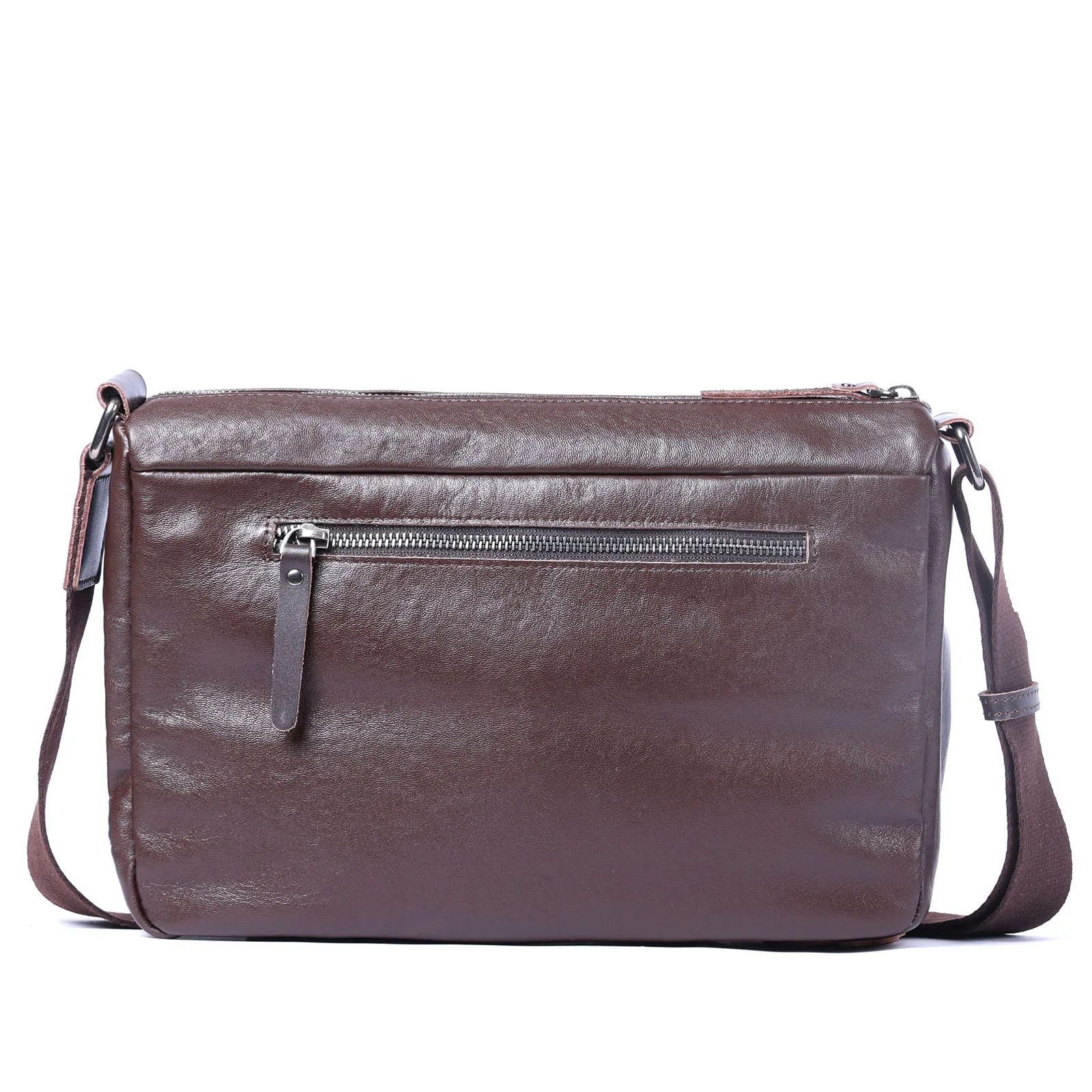 S.WORKER Vintage Herren-Umhängetasche aus Vollnarbenleder | Handgefertigter Messenger aus Used-Leder – Detail 26