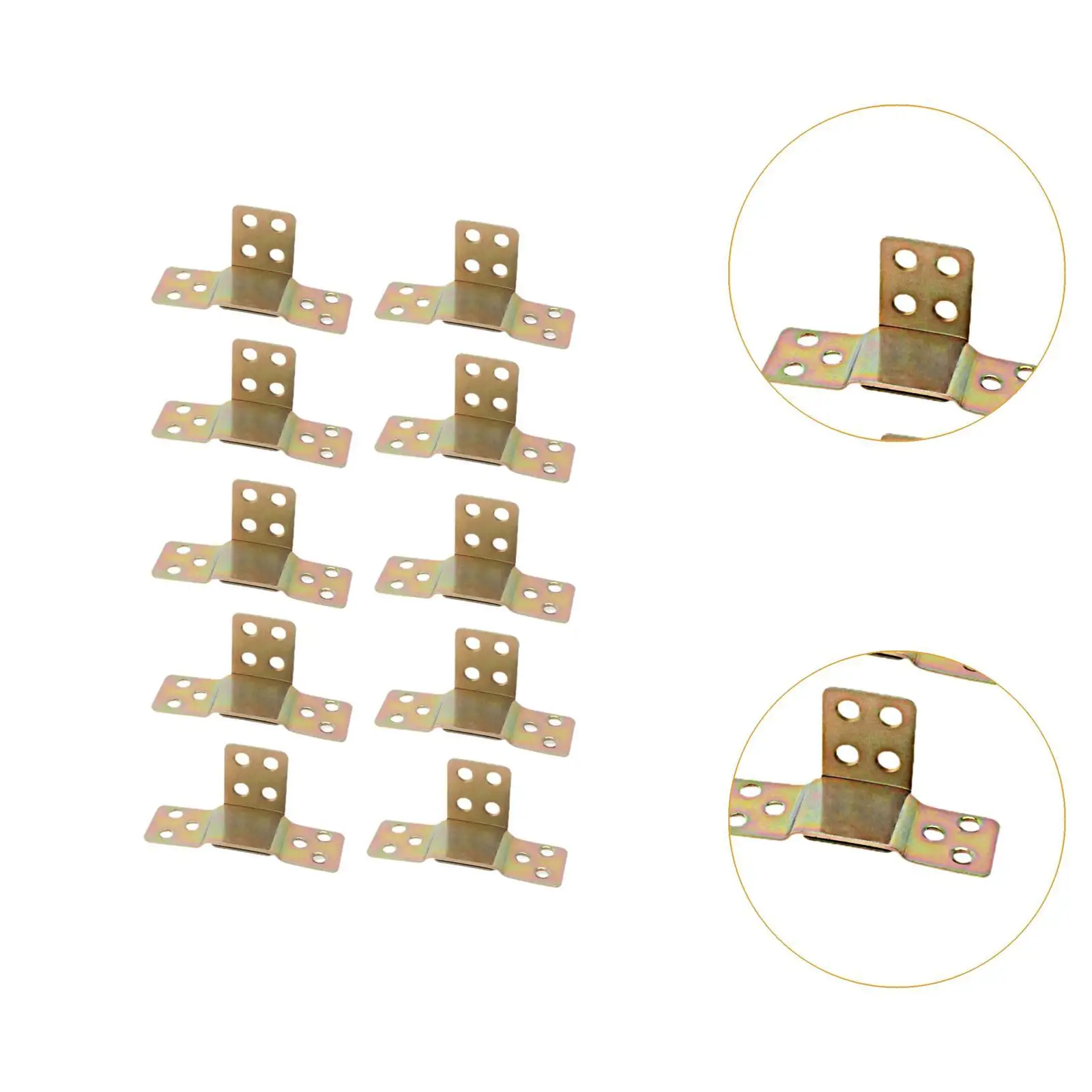 10 Pieces Bed Rail Brackets Metal Fittings Easy to Install Accessories Professional Fixing Connectors Fasteners Bed Hinges image 5