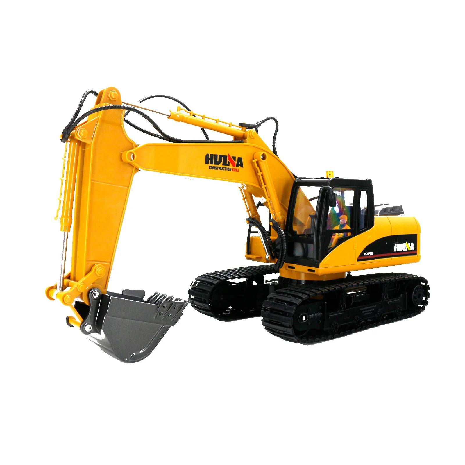 Huina 1/14 1535 Fifteen Channel Alloy Remote Control Excavator Can Dig Sand Engineering Vehicle Simulation Model Toy Boy Gift