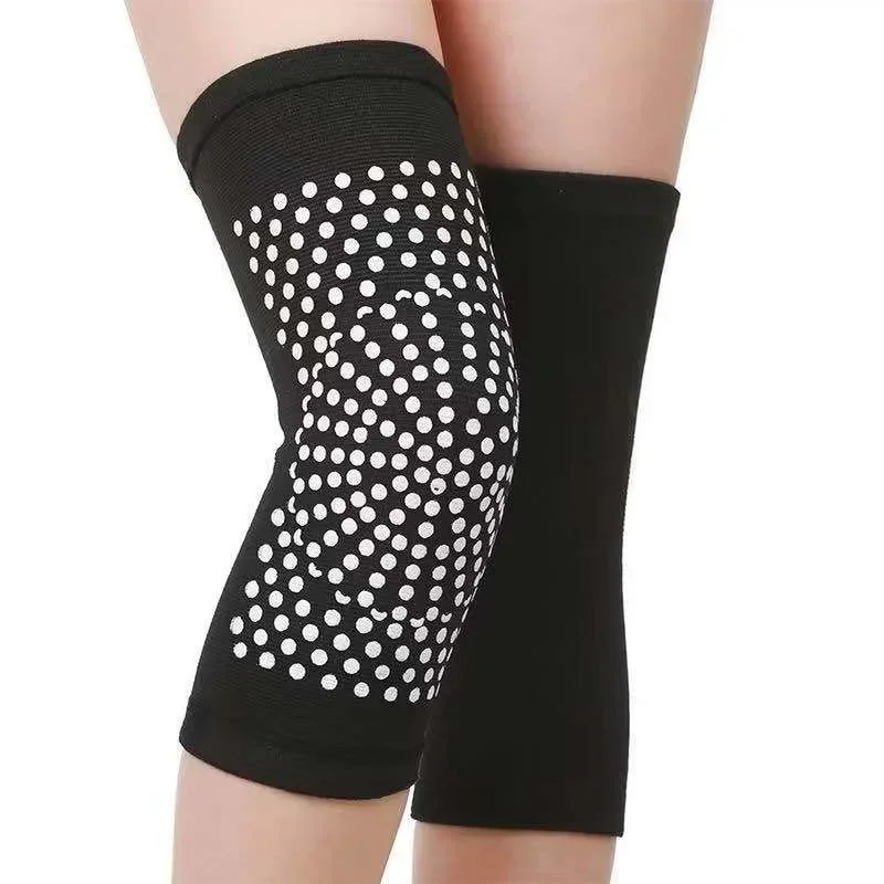 2 Pcs Self Heating Knee Elbow Brace Support Pads Dot Matrix Kneepads Tourmaline Sleeve for Arthritis Joint Pain Relief Recovery