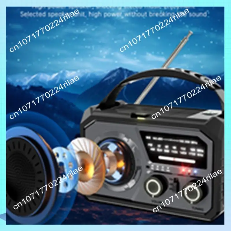 

A17Z Green 16000Mah Emergency Weather Radio With Solar & Hand Crank Power, Bluetooth 5.3, Type-C For AM/FM/WB