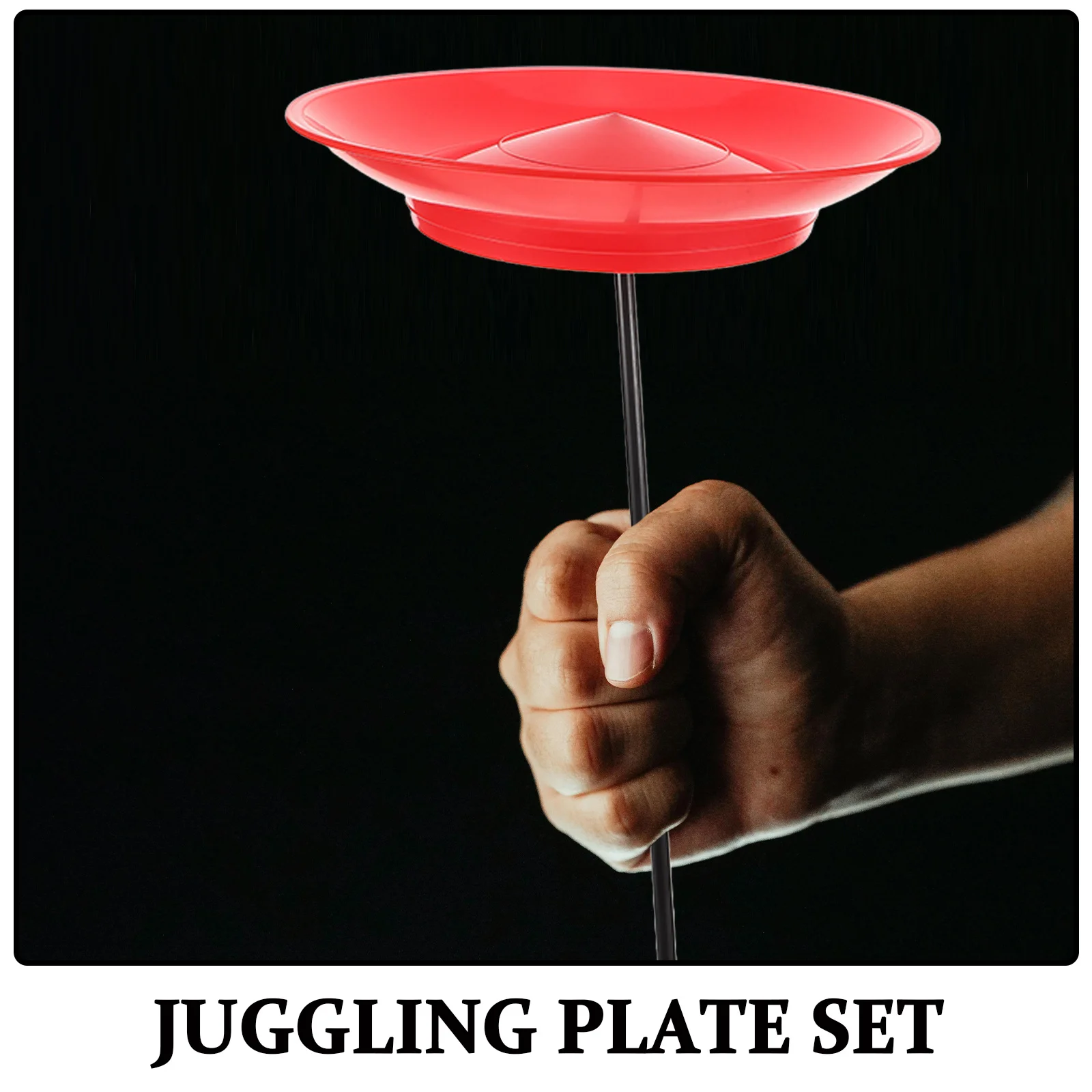 1 Set Piatti da giocoleria Bastoni Dischi rotanti durevoli per spettacoli di circo Spettacolo teatrale Gioco di abilità di allenamento Bambini Adulti Carnevale