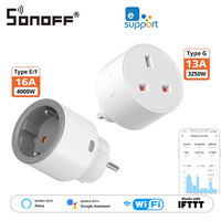 SONOFF S60 EU/UK WiFi Socket Smart Home Plug Power Monitor Outlet eWeLink APP Remoter Control Voice For Alexa Google SmartThings
