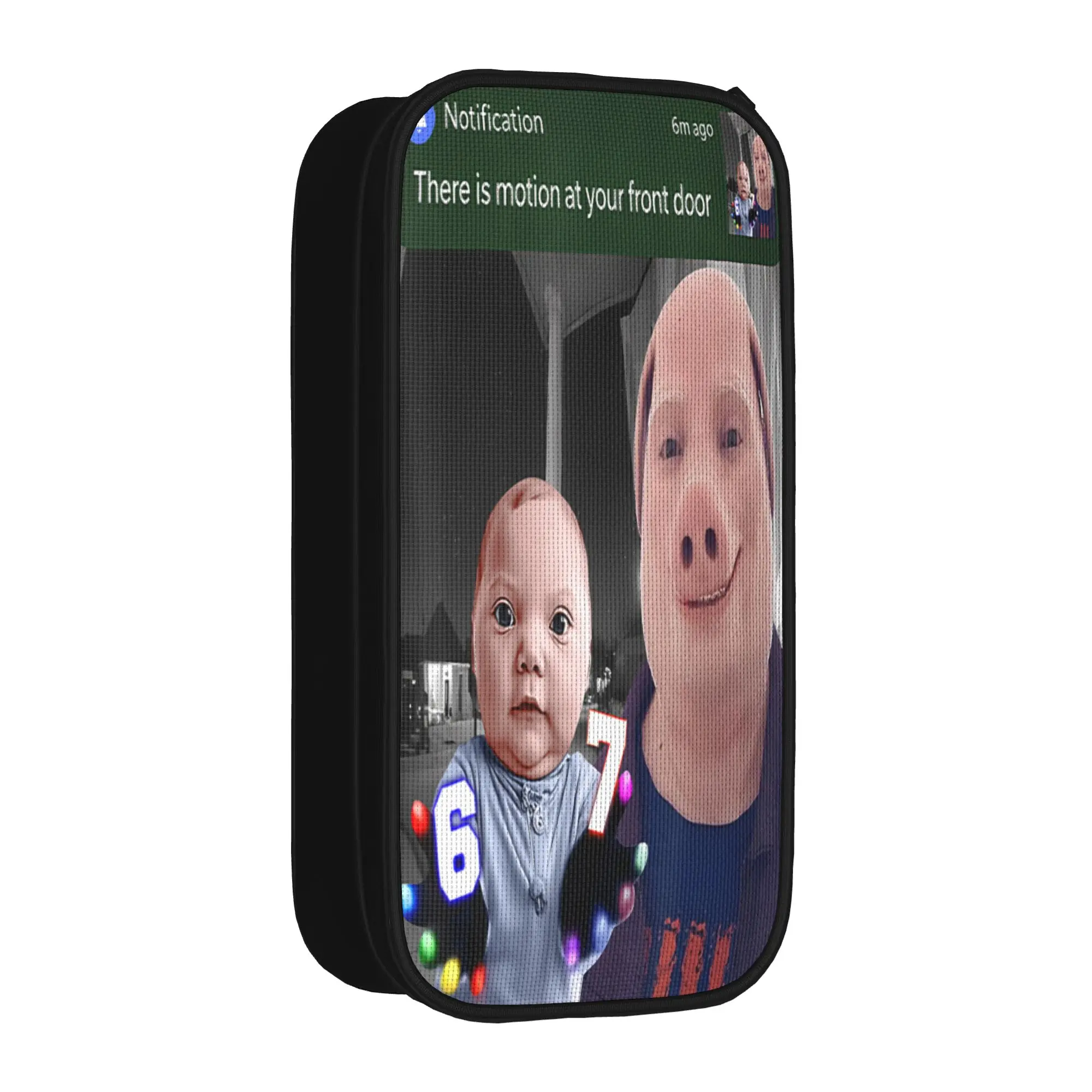 Pencil Case There is Motion At Your Front Door John Pork and Ai Baby Pencil Box School Pencil Cases Canvas School Stationery
