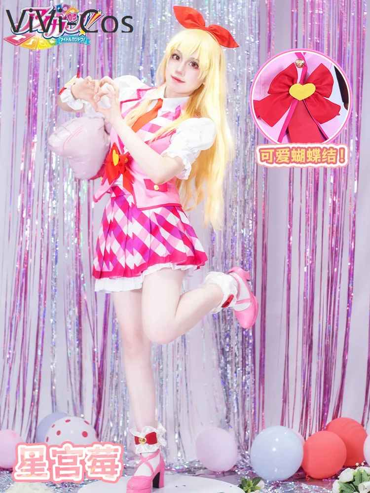 Aikatsu! Series Hoshimiya Ichigo Lolita Women Cosplay Costume Cos Game Anime Party Uniform Hallowen Play Role Clothes Clothing