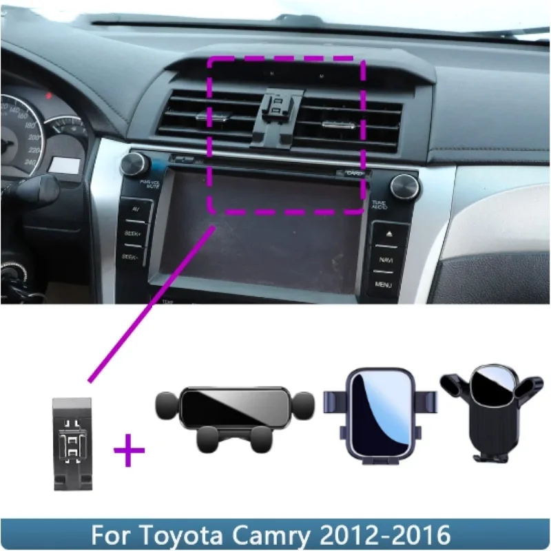 

Car Phone Holder For Toyota Camry XV50 2012 2013 2014-2016 Fixed Bracket Base Special Car Cell Phone Mounts Charging