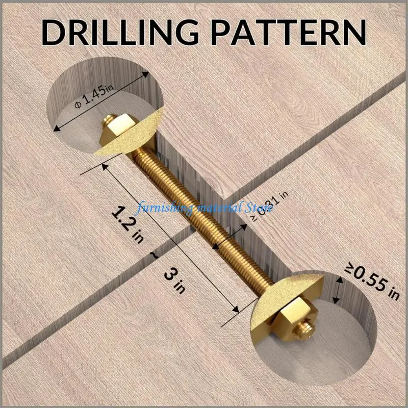 Zestaw złącza szynowego Y5GD 6PCS, w tym podkładki orzechowe do projektów obróbki drewna
