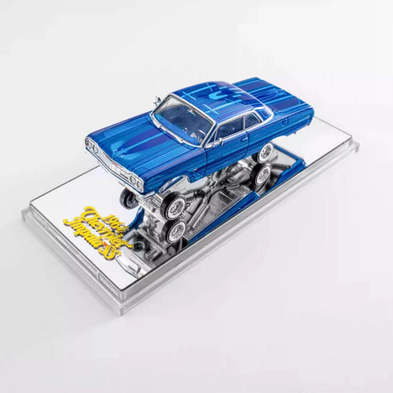 

97M 1/64 Scale 1964 Impala SS LowRider Simulation Alloy Car Model Static Display Collectible Toy Gift Souvenir Decoration
