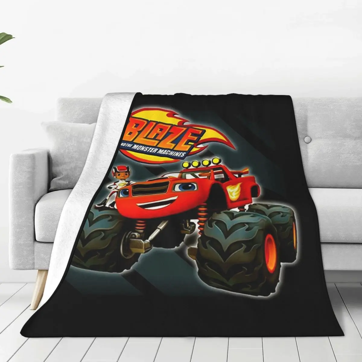 Blaze And The Monster Machines Blankets Soft Warm Flannel Throw Blanket Plush for Bed Living room Picnic Travel Home Couch