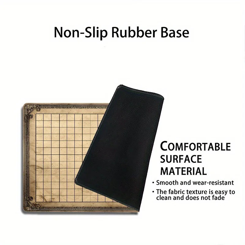 Vintage Grid Tabletop Game Mat Magic Party Game Mat Durable Rubber for Games Mouse Pad Offices Desk Mats Friendly Design