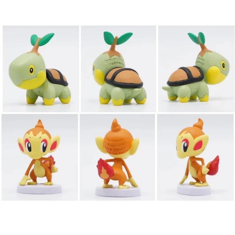 TOMY Pokemon Figures Pearls Diamonds Series Kawaii Piplup Cute Prinplu Turtwig Infernape High Quality Anime Toys Pokemon Gift