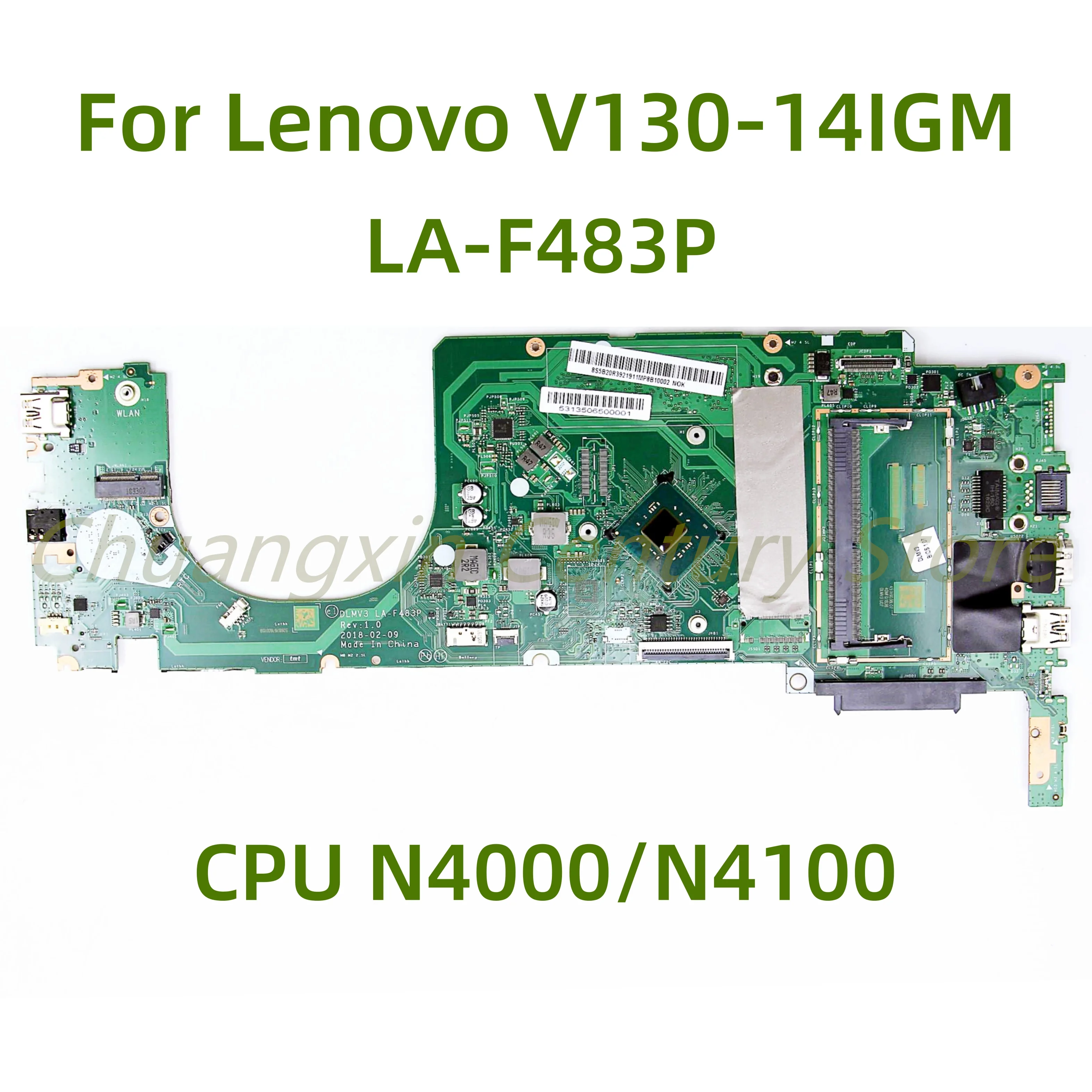 LA-F483P motherboard Suitable for Lenovo V130-14IGM V330-14IKB V330-14ARR laptop with CPU N4000 N4100 100% Tested Fully Work