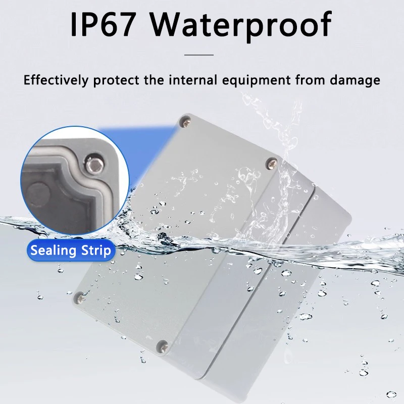 

Outdoor Aluminum Enclosure IP67 Waterproof Junction Box Industry PCB Project Instrument Case Explosion-Proof Electronics Housing