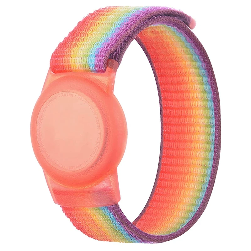 Pulsera para niños Compatible con Apple AirTag, funda protectora para Air Tag, soporte para rastreador GPS con pulsera de nailon B