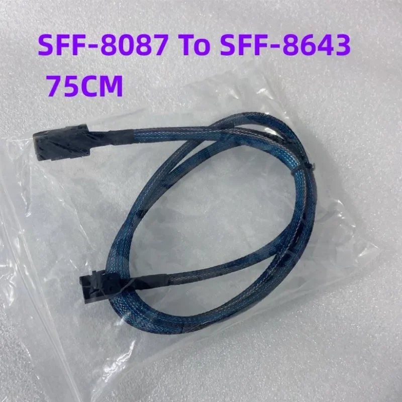 

Original SAS Cable Server Backplane Mini Sas Cable SFF-8087 To SFF-8643 75CM Array Card Adapter Cable