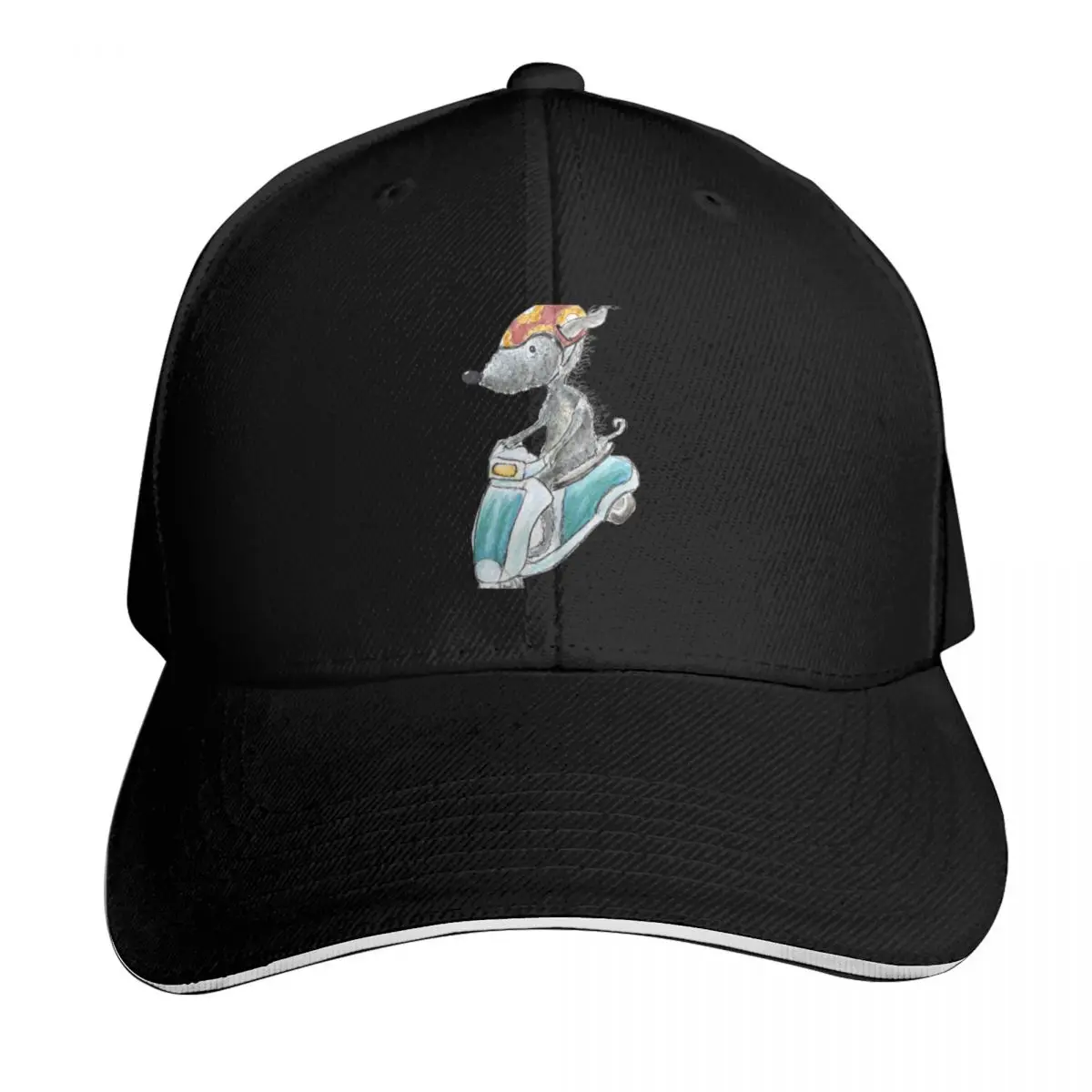 

Dog Riding a Moped, Bedlington Terrier on a Motorbike Baseball Cap Kids Hat Sun Cap hats for men Girl Men's