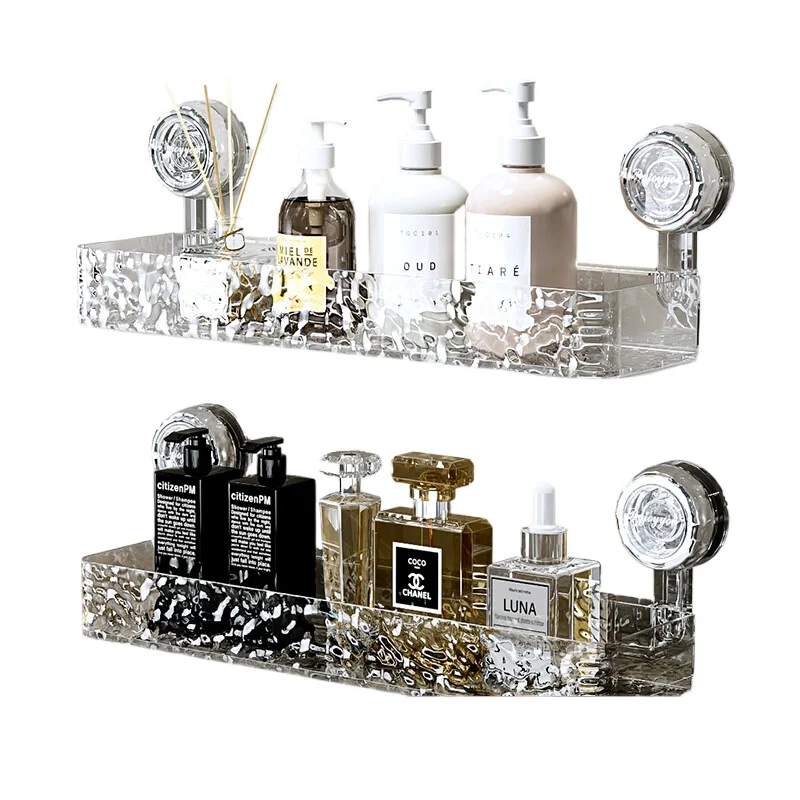 

Гофрированная полка на присоске, настенная подвеска для ванной комнаты, без перфорации, раковина для ванной комнаты, принадлежности для ванны и туалета