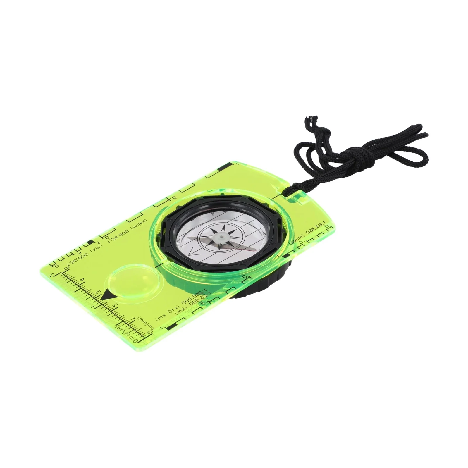 For compass for outdoor use with azimuth bearing magnifying glass and ruler scale for hiking camping and orienteering