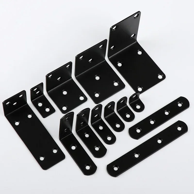 

stainless steel black corner code fixed bracket laminate bracket L shape straight corner code triangle bracket black corner code