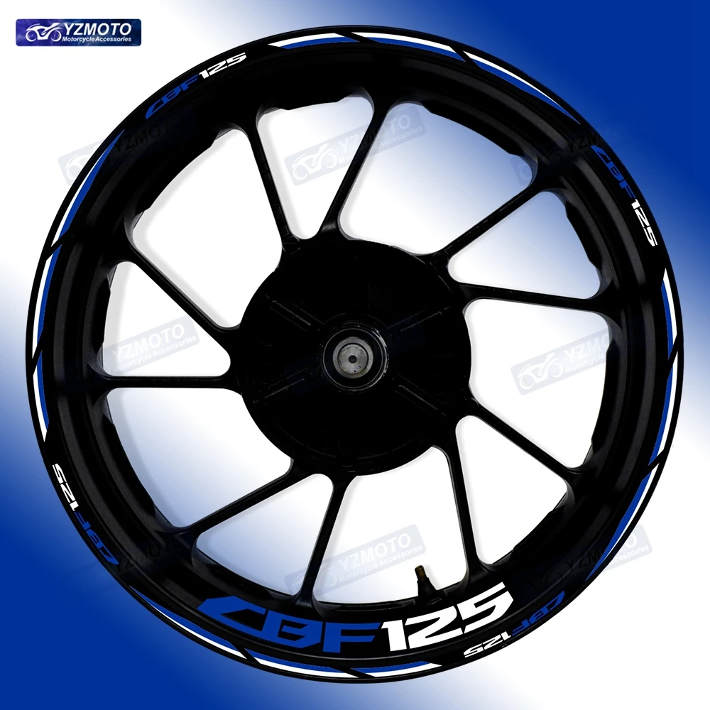 

Для мотоцикла Honda CBF125 17-дюймовая наклейка на переднее и заднее колесо, водостойкая светоотражающая декоративная наклейка на обод втулки в полоску