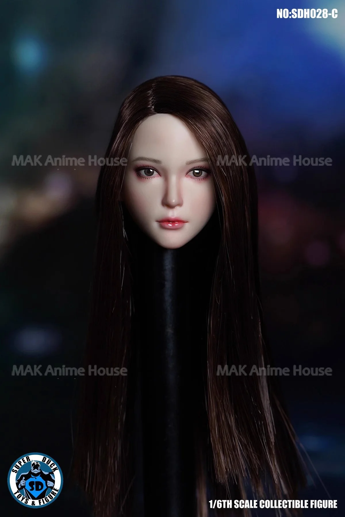 En Stock SUPER DUCK SDH028 1/6 mujer pelo largo Twintails cabeza esculpida modelo apto para cuerpo de figura de acción pálida soldado de 12 pulgadas