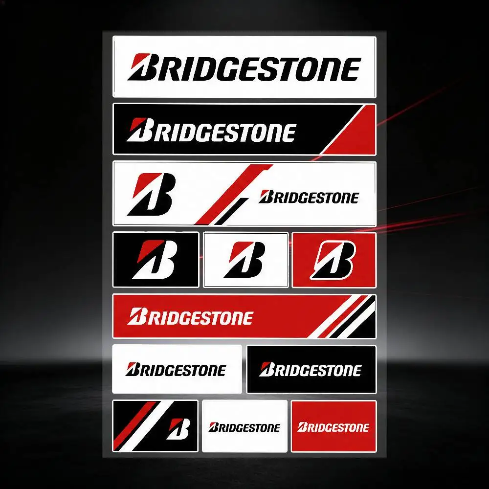 for Bridgestone All Purpose Reflective Waterproof Scratch Blocker Decal Car Bike Helmet Cup Refrigerator Decorative Stickers