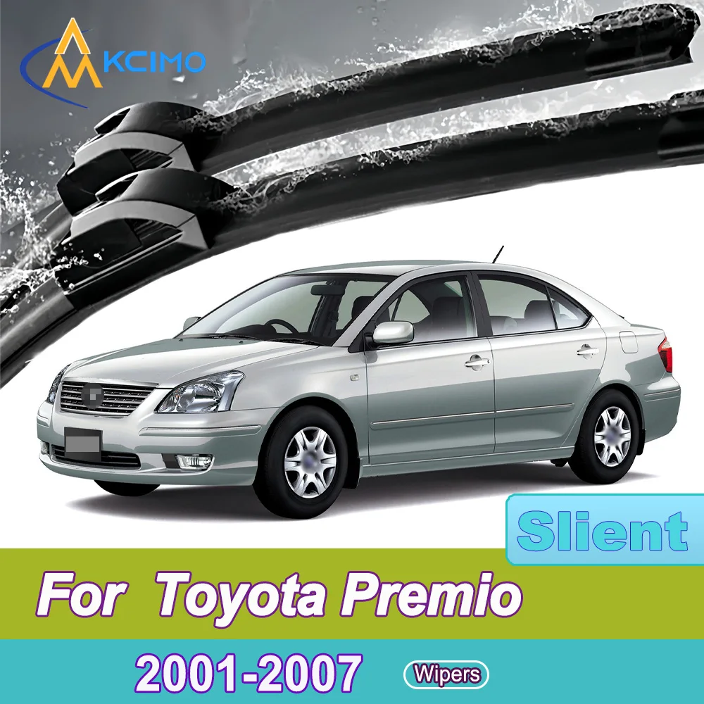 

Silent Windshield Wiper Blades Compatible with Toyota Premio T240 2001-2007 Noiseless Universal Fit Effective Rain Brush