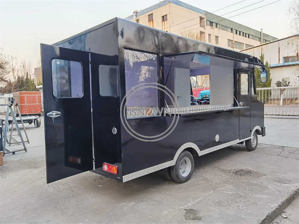 Street Electric Food Truck Van Mobile Coffee Pizza Trailer Concession Food Cart Custom Fully Equipments
