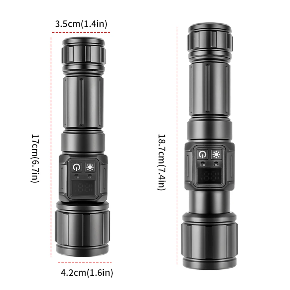 30 واط مصباح ليد جيب قابلة للشحن 2000 لومن عالي ضوء فلاش مع مصباح COB مصباح يدوي محمول للطوارئ المنزلية #1
